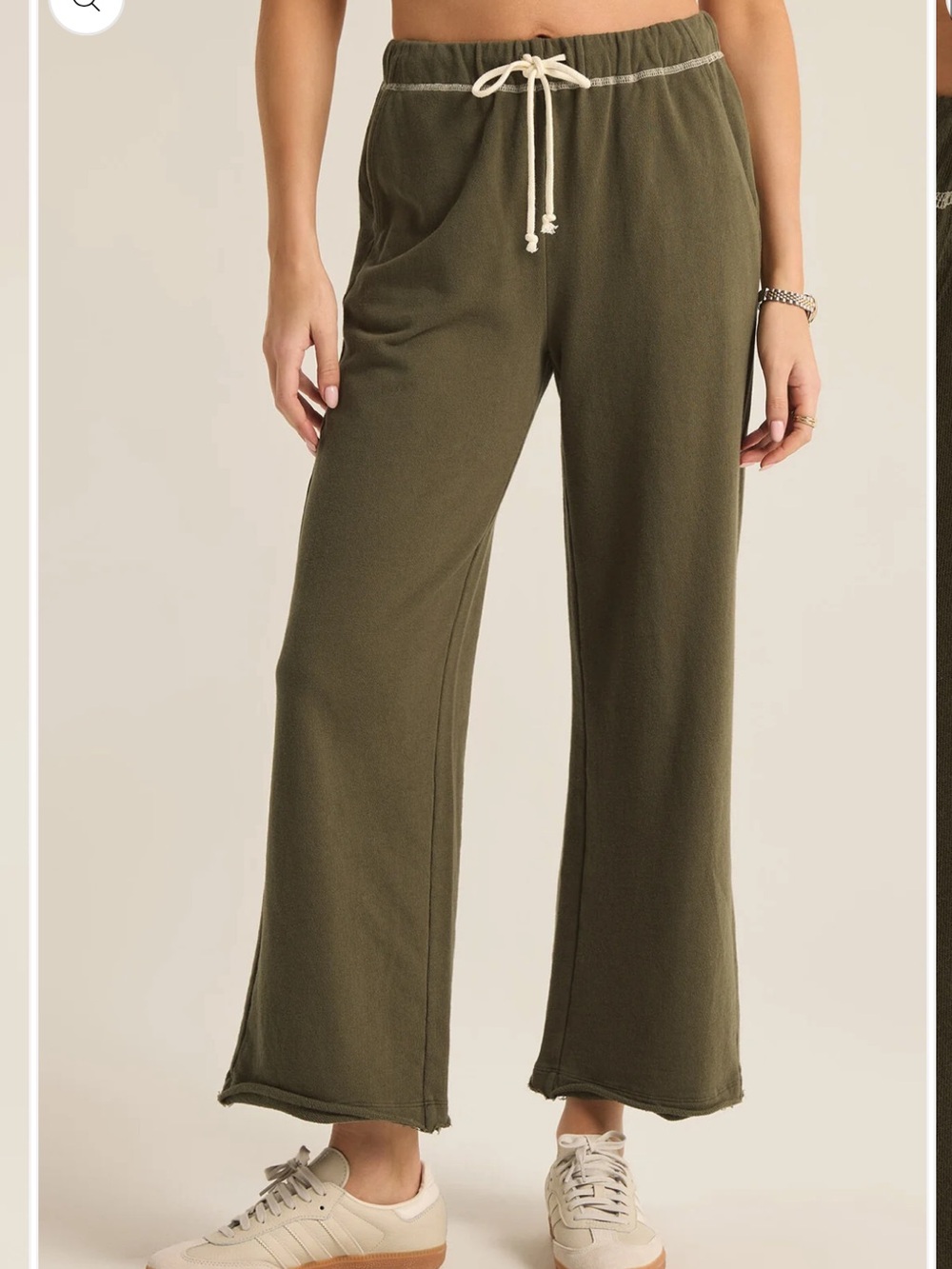 Z Supply Huntington French Terry Pant in Grape Leaf Small